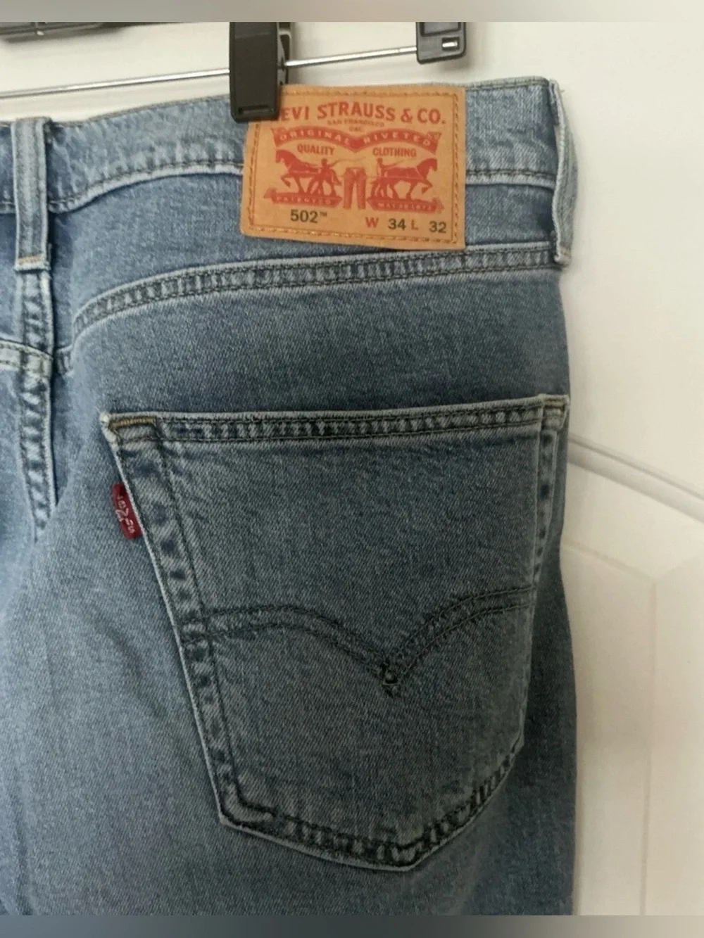 Size 34 x 32 - Levi & Strauss Levi’s 502 Light Wash Denim Taper Jeans